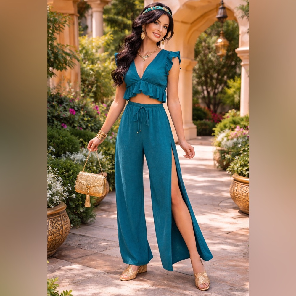 Teal Pant Set